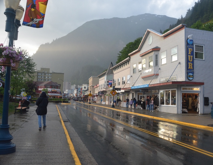 Juneau streets after a rain